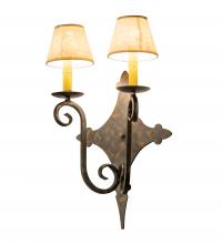 Meyda White 237715 - 14&#34; Wide Angelique 2 Light Wall Sconce