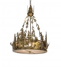 Meyda White 237894 - 26&#34; Wide Moose at Dusk Inverted Pendant
