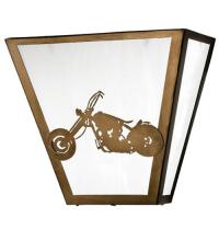 Meyda White 23913 - 13&#34;W Motorcycle Wall Sconce