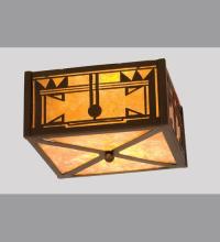 Meyda White 23983 - 10&#34;Sq Southwest Flushmount