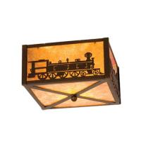 Meyda White 23985 - 10&#34;Sq Train Flushmount