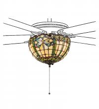Meyda White 240007 - 12&#34; Wide Tiffany Dragonfly Fan Light