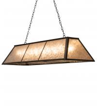 Meyda White 240397 - 60&#34; Long Tri-Panel Oblong Pendant