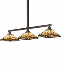 Meyda White 240482 - 63&#34; Long Nuevo Mission 3 Light Island Pendant