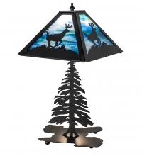 Meyda White 241050 - 22&#34; High Lone Deer Table Lamp