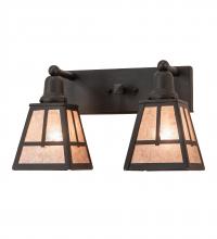 Meyda White 241072 - 17&#34; Wide &#34;T&#34; Mission 2 Light Vanity Light