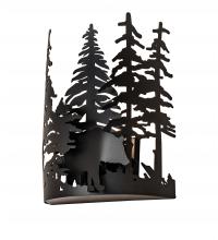 Meyda White 241558 - 11&#34; Wide Bear Through the Trees Wall Sconce