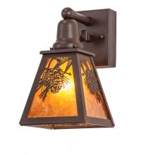 Meyda White 241798 - 6&#34; Wide Winter Pine Wall Sconce