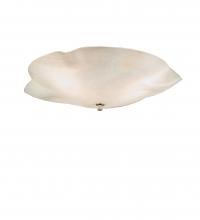 Meyda White 242094 - 16&#34; Wide Metro White Iridescent Organic Flushmount