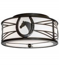 Meyda White 242550 - 17&#34; Wide Horseshoe Flushmount
