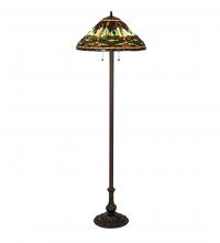 Meyda White 242786 - 60&#34; High Tiffany Dragonfly Floor Lamp