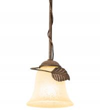 Meyda White 243590 - 7&#34; Wide Leaf Mini Pendant