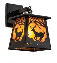 Meyda White 244127 - 7.5&#34; Wide Lone Deer Hanging Wall Sconce