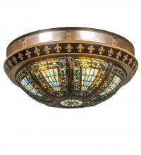 Meyda White 244486 - 28&#34; Wide Fleur-de-lis Flushmount