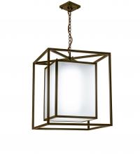 Meyda White 244719 - 24&#34; Square Kitzi Box Pendant