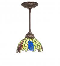 Meyda White 244874 - 8&#34; Wide Tiffany Honey Locust Mini Pendant