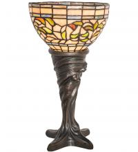 Meyda White 244889 - 15&#34; High Tiffany Turning Leaf Mini Lamp