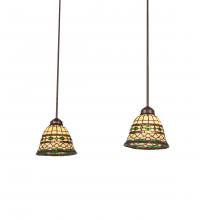 Meyda White 245051 - 37&#34; Long Tiffany Roman 2 Light Island Pendant