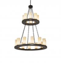 Meyda White 245153 - 42&#34; Wide Loxley 20 Light Two Tier Chandelier