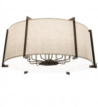 Meyda White 245578 - 42&#34; Wide Cilindro Structure Semi-Flushmount