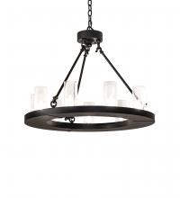 Meyda White 245878 - 30&#34; Wide Loxley 9 Light Chandelier