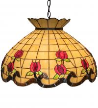 Meyda White 245984 - 23&#34; Wide Roseborder Pendant