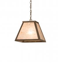 Meyda White 246085 - 14&#34; Square Mission Prime Pendant
