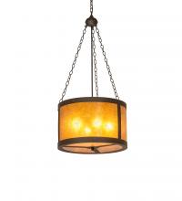 Meyda White 246132 - 22&#34; Wide Smythe Craftsman Inverted Pendant