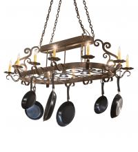 Meyda White 246369 - 63&#34; Long Neo 15 Light Pot Rack