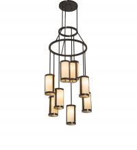 Meyda White 246501 - 30&#34; Wide Cartier 9 Light Cascading Chandelier