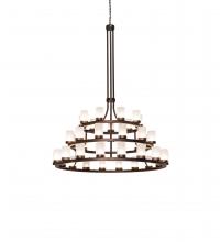 Meyda White 247337 - 72&#34; Wide Loxley 39 Light Three Tier Chandelier
