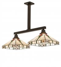 Meyda White 247409 - 38.5&#34; Long Parker Poppy 2 Light Island Pendant
