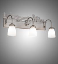 Meyda White 247457 - 27&#34; Wide Running Horses 3 Light Vanity Light