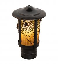 Meyda White 247483 - 6&#34; Wide Fulton Spider Web Post Mount