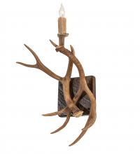 Meyda White 247849 - 14&#34; Wide Antlers Elk & Mule Deer Wall Sconce
