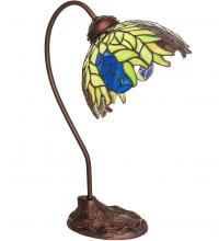 Meyda White 247919 - 18&#34; High Tiffany Honey Locust Desk Lamp