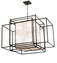 Meyda White 248590 - 72&#34; Long Kitzi Box Oblong Pendant