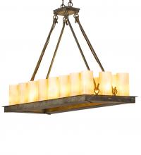 Meyda White 249385 - 39&#34; Long Loxley 18 Light Oblong Chandelier