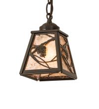 Meyda White 249659 - 5&#34; Square Whispering Pines Mini Pendant