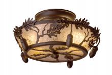 Meyda White 250665 - 10&#34; Wide Oak Leaf & Acorn Flushmount
