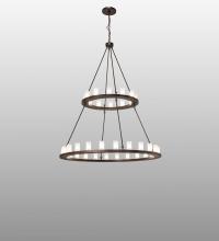 Meyda White 250828 - 72&#34; Wide Loxley 36 Light Two Tier Chandelier