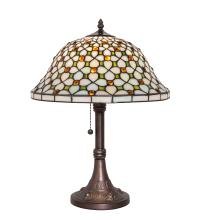 Meyda White 251312 - 19&#34; High Diamond & Jewel Table Lamp