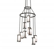 Meyda White 251320 - 35&#34; Wide Cartier 9 Light Chandelier
