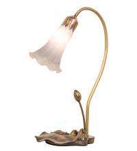Meyda White 251565 - 16&#34; High Gray Tiffany Pond Lily Accent Lamp