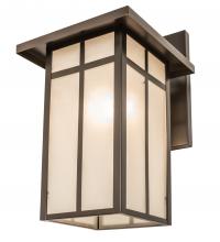 Meyda White 251746 - 9&#34; Wide Hyde Park &#34;T&#34; Mission Solid Mount Wall Sconce