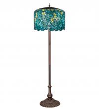Meyda White 252160 - 62&#34; High Tiffany Wisteria Floor Lamp