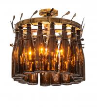 Meyda White 252212 - 20&#34; Wide Tuscan Vineyard Estate 16 Light Wine Bottle Chandelier