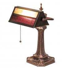 Meyda White 252221 - 15.5&#34; High Gothic Mission Banker&#39;s Lamp