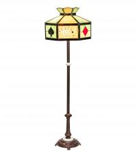 Meyda White 252397 - 63&#34; High Poker Face Floor Lamp