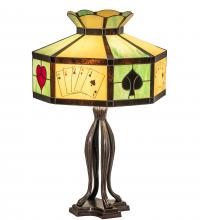 Meyda White 252404 - 32.5&#34; High Poker Face Table Lamp